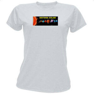 Camiseta Baby Look Sistema solar noite