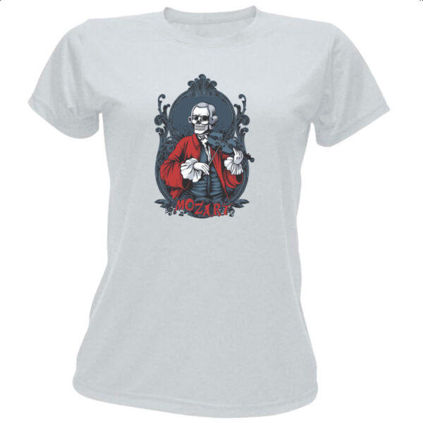 Camiseta Baby Look Skull Mozart