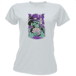 Camiseta Baby Look Skull poker