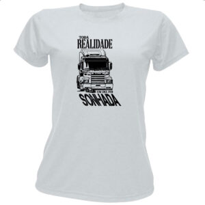 Camiseta Baby Look Sonho caminhao