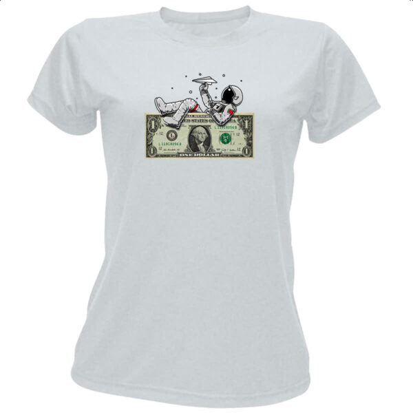 Camiseta Baby Look Astronauta no Dollar