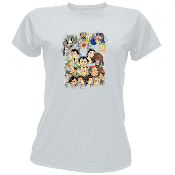 Camiseta Baby Look Auto da compadecida cartoon
