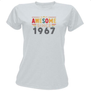 Camiseta Baby Look Awesome since 1967