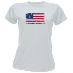 Camiseta Baby Look Bandeira USA Grunge Vintage