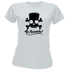 Camiseta Baby Look Bart Pirata - Ay Caramba