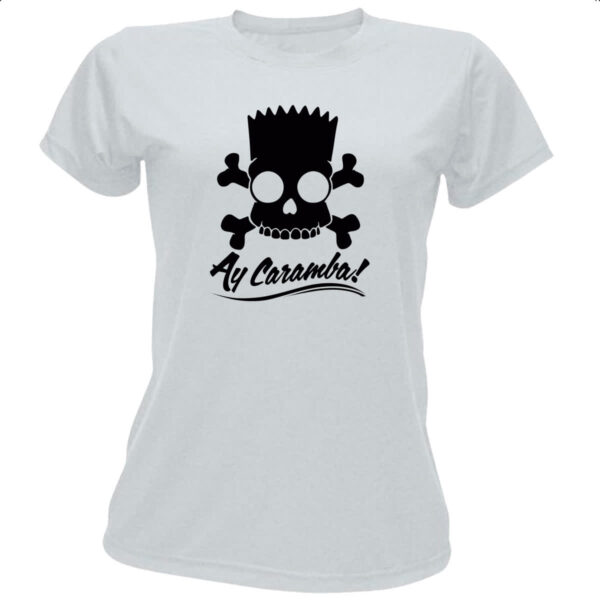 Camiseta Baby Look Bart Pirata - Ay Caramba