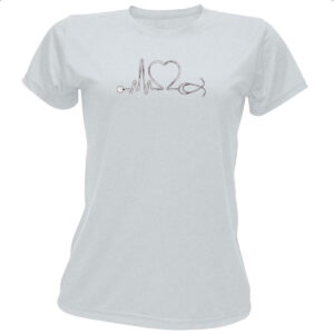 Camiseta Baby Look Batimento cardiaco Enfermagem