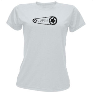Camiseta Baby Look Batimento cardiaco catraca bicicleta