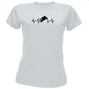 Camiseta Baby Look Batimento cardiaco moto
