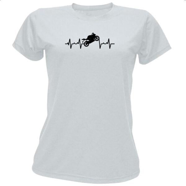Camiseta Baby Look Batimento cardiaco moto
