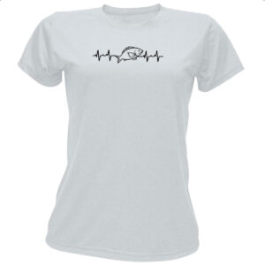Camiseta Baby Look Batimento cardiaco pesca