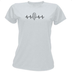 Camiseta Baby Look Batimento cardiaco sorvete
