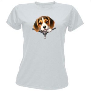 Camiseta Baby Look Beagle no Ziper