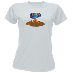 Camiseta Baby Look Big Bang vulcao erupcao