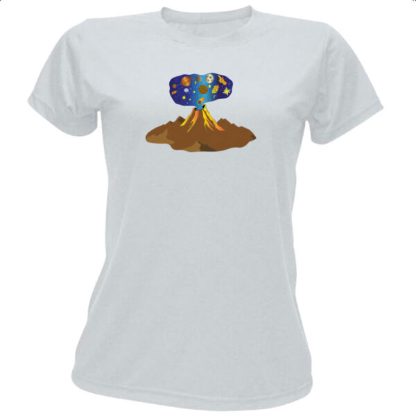 Camiseta Baby Look Big Bang vulcao erupcao