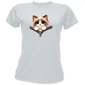 Camiseta Baby Look Birman no ziper