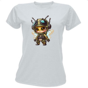 Camiseta Baby Look Abelha militar