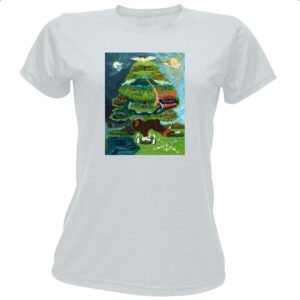 Camiseta Baby Look Yggdrasil arvore vida Mitologia Nordica