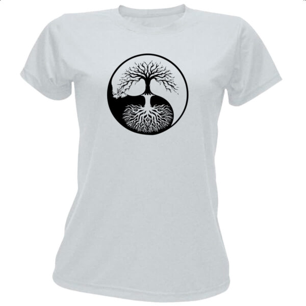 Camiseta Baby Look Yin Yang Arbore da vida
