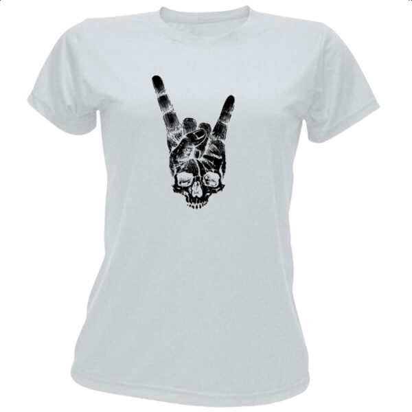 Camiseta Baby Look Skull Shaka Surfista