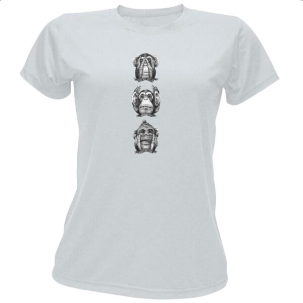Camiseta Baby Look 3 macacos sabios Nem tanto