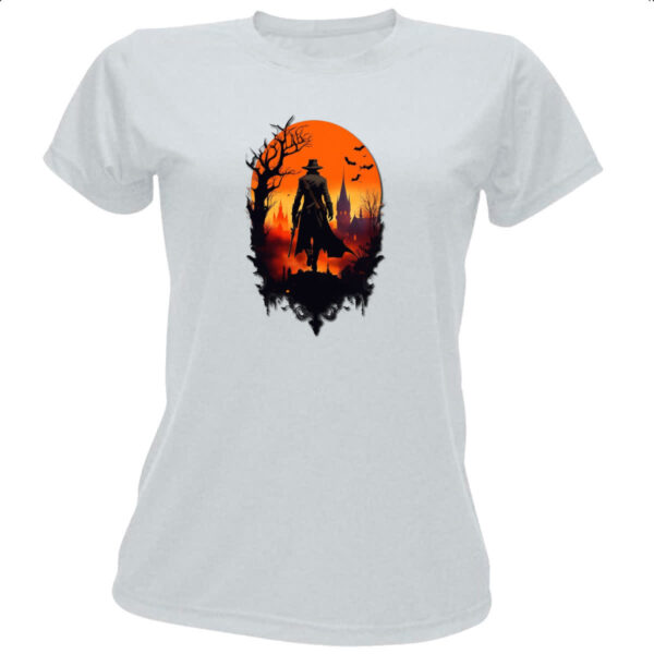 Camiseta Baby Look Cacador de vampiros sunset art