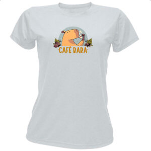 Camiseta Baby Look Cafe bara capivara