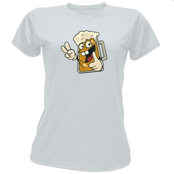 Camiseta Baby Look Caneca de Chop Divertida