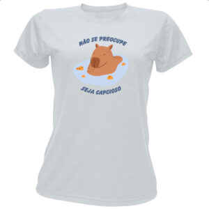 Camiseta Baby Look Capivara de boas na lagoa