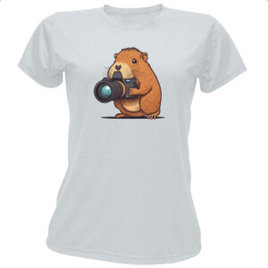 Camiseta Baby Look Capivara fotografica