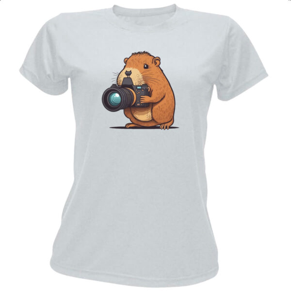 Camiseta Baby Look Capivara fotografica