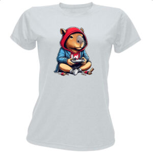 Camiseta Baby Look Capivara gamer