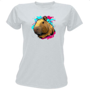 Camiseta Baby Look Capivara grafite