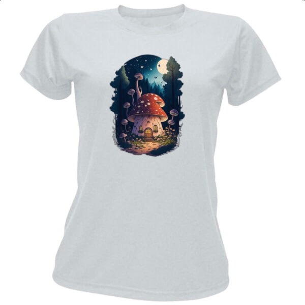 Camiseta Baby Look Casa cogumelo dos duendes
