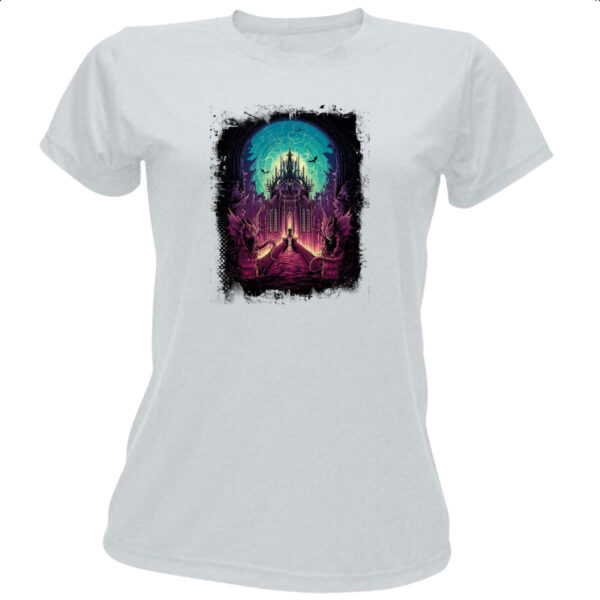 Camiseta Baby Look Castelo sombrio