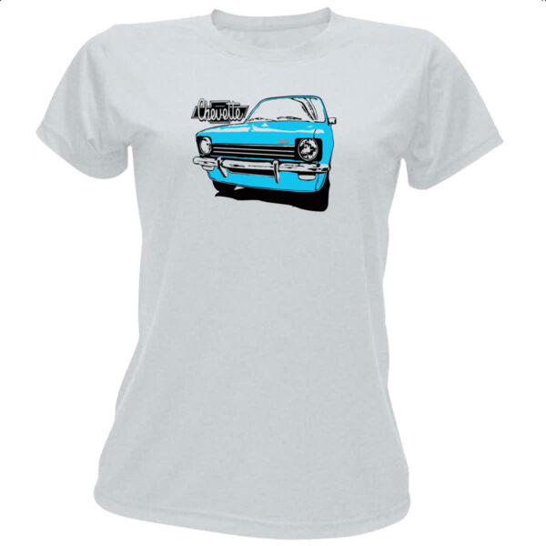 Camiseta Baby Look Chevette Azul primeira geracao