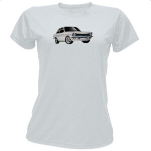 Camiseta Baby Look Chevette Tubarao Branco