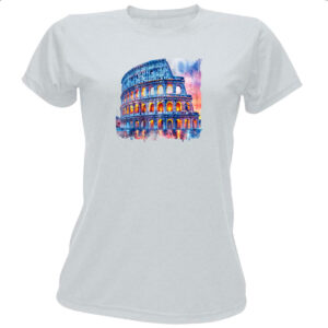 Camiseta Baby Look Coliseu watercolor