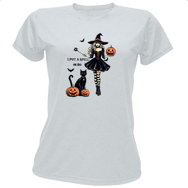 Camiseta Baby Look Colocar um feitico em voce