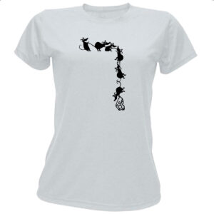 Camiseta Baby Look Corda de ratos roubando queijo