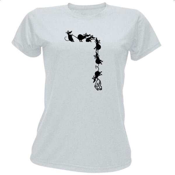 Camiseta Baby Look Corda de ratos roubando queijo