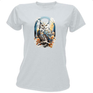 Camiseta Baby Look Coruja do gelo