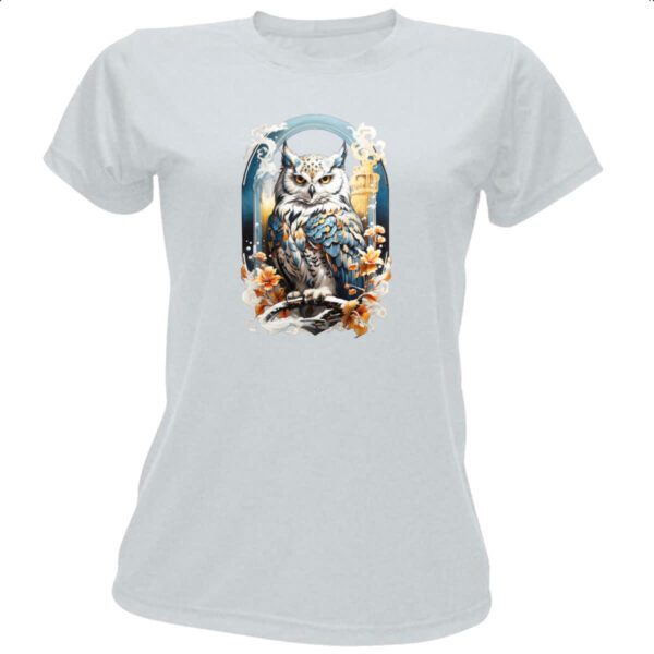 Camiseta Baby Look Coruja do gelo
