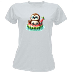 Camiseta Baby Look Coruja na boia