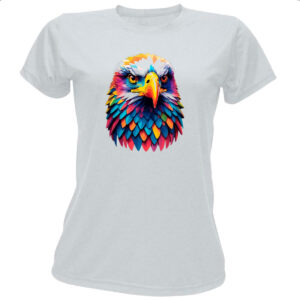 Camiseta Baby Look Aguia colorida color art