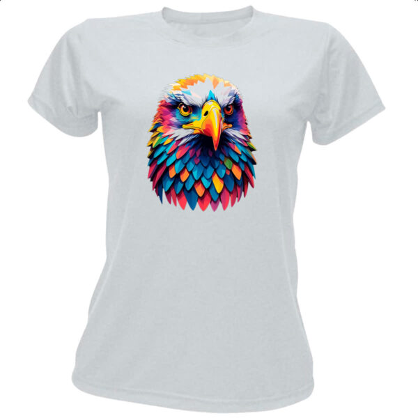 Camiseta Baby Look Aguia colorida color art