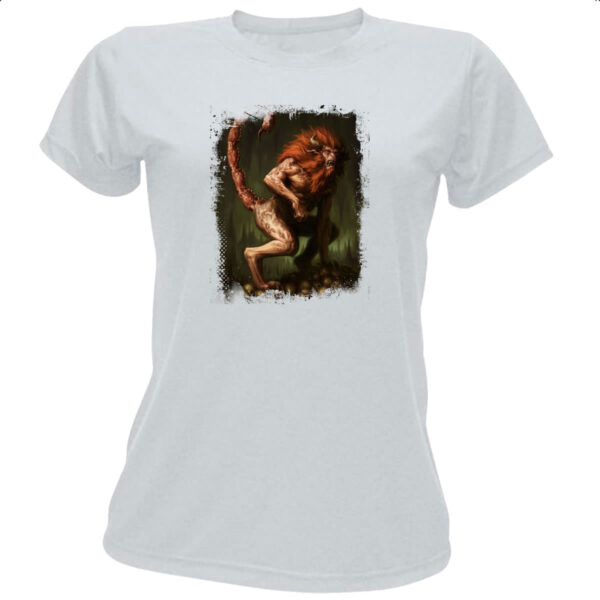 Camiseta Baby Look Criatura Mitologica Manticora 01