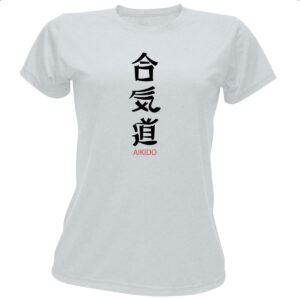 Camiseta Baby Look Aikido letras Japao