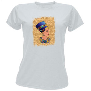 Camiseta Baby Look Deusa Nefertiti Ilustracao
