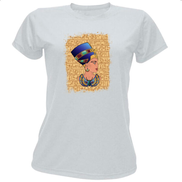 Camiseta Baby Look Deusa Nefertiti Ilustracao